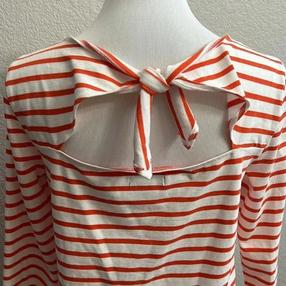 J. Crew Red Stripes Knot Back Shirt - Picture 4 of 5